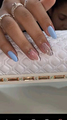 Nails Inspo Blue, Indian Nails, Kylie Nails, Cherry Blossom Nails, Asian Nails, How To Grow Nails, School Nails, Chic Nails