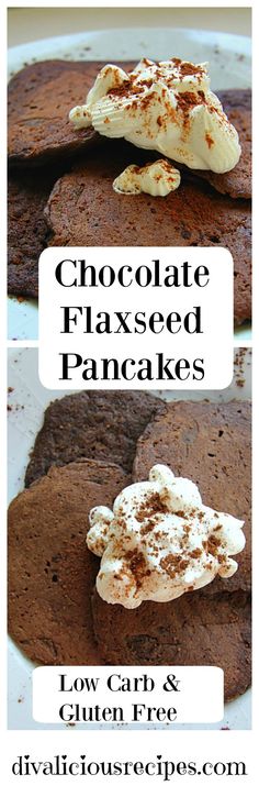 chocolate flaxed pancakes with low carb and gluten free