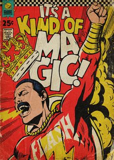 an old comic book cover with a man holding a crown