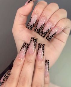 Cheetah Print Nails Short, Colorful Cheetah Print Nails, Cheetah Acrylic Nails, Pink Cheetah Nails, Colorful Cheetah Print, Cheetah Print Nails, Cheetah Nails, Girly Acrylic Nails, Print Nails