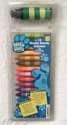 a package of blue's clues handy daddy crayons