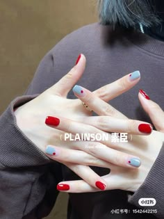 Red And Blue Nail Ideas, Cartoon Nails Art, Unusual Nails, Unusual Nail Designs, Cartoons Movies, Cozy Colors, Fall Nail Ideas