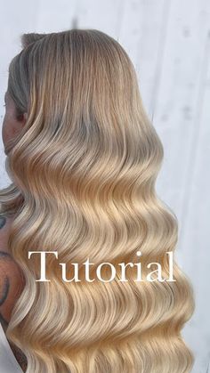 Wedding Hair Fringe, Hollywood Waves Tutorial, Big Waves Hair, Old Hollywood Waves, Old Hollywood Hair, Bridal Hair Half Up, Waves Tutorial, Glam Waves, Hollywood Hair