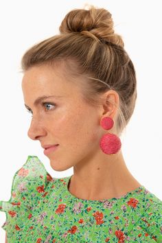 A playful addition to your jewelry box, the Pink Raffia Lantern Earrings pair perfectly with solids and prints for an unexpected pop of color and texture to your look.PinkRaffiaBrass
Post Back Closure
Nickel freeHypoallergenic surgical steel post Playful Summer Party Jewelry, Red Drop Earrings For Spring, Spring Party Jewelry, Chic Red Summer Jewelry, Summer Pink Metal Jewelry, Chic Pink Hoop Jewelry, Playful Handmade Hoop Earrings, Playful Summer Dangle Jewelry, Playful Jewelry With Matching Earrings For Party