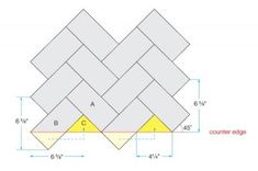 the diagram shows how to make an outdoor wall tile pattern with different sizes and colors