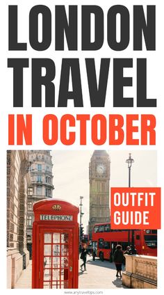 the london travel in october book cover with red telephone booth and big ben behind it