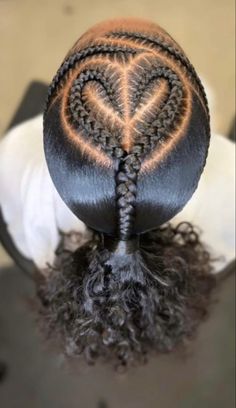 Protective Winter Hairstyles For Black Women, Kids Braided Updo Hairstyles, Natural Hair Braid Styles For Kids, Braided Ponytails For Black Women, Kid Ponytail Hairstyles Black, Heart Cornrows, Cornrows Ponytail, Cornrow Ponytail