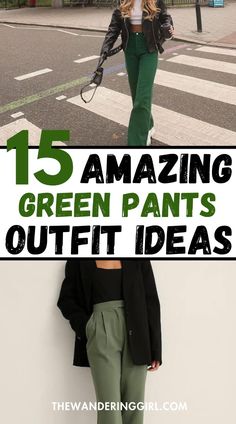 Looking for the best green pants to wear for any occassion? We've got your back? This post shows you 15+ green pants outfit ideas, casual green pants outfit ideas, green corduroy pants outfits, winter green pants outfit ideas, fall green pants outfit ideas, outfit ideas with green cargo pants, green dress pants outfits, and more aesthetic green pant outfit ideas! Avocado Pants Outfit, Outfits That Go With Green Pants, Womens Olive Green Pants Outfits, Green Suede Pants Outfit, Green Satin Cargo Pants Outfit, How To Style Army Green Pants, Olive Corduroy Pants Outfit, Green Legging Outfits, How To Style Green Sweatpants