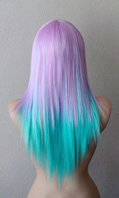 Pretty! Easter Hair Color Ideas, Blue And Purple Hair, Mermaid Hair Color, Kawaii Wigs, Hair Color Pastel, Fun Hair, Hair Color Purple, Trendy Hair Color