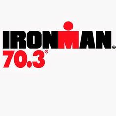 iron man 70 3 logo with the words iron man in red and black on it