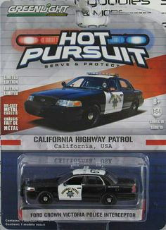 a toy police car is shown in the packaging for hot pursuit, which has been released by