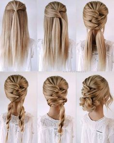 Step By Step Wedding Hairstyles, Diy Bridesmaid Hair, Iris Wedding, Bridal Hairstylist, Prom Hairstyles Updos, Simple Prom Hair, Easy Hair Updos, Prom Hairstyles For Long Hair