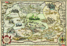 a map of the middle earth with many places to see and where they are located