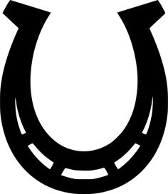 a black and white image of a horseshoe