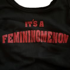 Femininomenon Ribbed Tank - Etsy Funky Shirts, Word Shirts, Weird Shirts, Ribbed Tank, Fit Style, Infant Tees, Funny Shirts, Diy Clothes, Black Tee