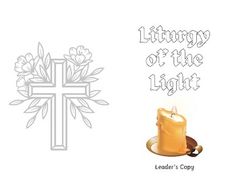 an image of a cross and candle with the words, church of the light leader's copy