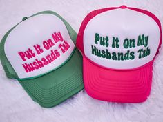 Elevate your style with our embroidered trucker hat! Perfect for any occasion, this hat adds a touch of personality to any outfit. Show off your sense of humor and love for your spouse with our "Put It On My Husband's Tab" design. Sure to be a conversation starter and create envy among other husbands! Material: 100% Polyester Spring Fling Dress, Tab Design, Knee Length Dresses Casual, Flat Heel Boots, Curvy Shorts, Pullover Cardigan, Curvy Dress, Sense Of Humor, Knee Length Dresses