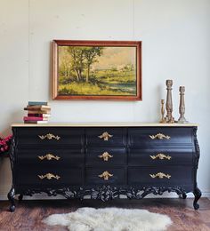 Vintage French Provincial Dresser - Ideal for Entryway, Nursery, Cottage Guestroom & Bedroom - Elegant Antique Style Furniture Step into a world of timeless elegance with this Stunning Vintage French Provincial dresser,  This sophisticated piece is an exquisite addition to any entryway, nursery, or cottage decor, radiating charm and showcasing its rich history. Handcrafted with love and an eye for detail, this sideboard is made from high-quality solid wood and features beautifully ornate carving French Style Bedroom Vintage, Cottage Guestroom, Painted Antique Dresser, Vintage French Bedroom, Victorian Bedroom Furniture, Nursery Cottage, Modern Victorian Bedroom, Vintage French Provincial Dresser, French Provincial Dresser Makeover