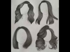 some drawings of different hair styles