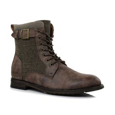 Polar Fox Men's Vegan Boots | ELIJAH | Main View | Conal Footwear Cap Toe Boots, Combat Boot, Ankle Support, Classic Casual, Biker Boots, Work Boots, Chestnut, Boots Men, Leather Men