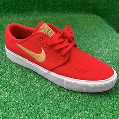 Nike Sb's Latest Stefan Janoski Canvas Rm Skate Shoes Is Presented In A Vibrant Design With Durable Canvas Uppers Dressed In A Bold Red Color Way. Ar7718-603 Jordan 1 Mid Red, Nike Sb Alleyoop, Nike Sb Zoom Stefan Janoski, Nike Presto, Nike Sb Zoom, Nike Vapormax, Stefan Janoski, Nike Air Force Ones, Nike Kyrie