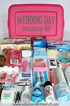 the contents of a wedding day emergency kit