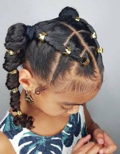 African American Girl Hairstyles, Lil Girl Hairstyles, Kids Curly Hairstyles, Toddler Hairstyles Girl, Natural Hairstyles For Kids, Girls Natural Hairstyles, Fishtail Braid