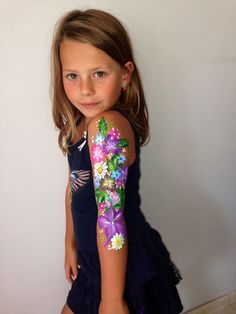 Face Paint On Arm, Simple Face Paint Designs, Tattoo For Kids, Arm Art, Face Painting Easy, Kids Face Paint, Fairytale Illustration