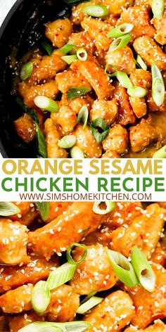 Orange Sesame Chicken Recipe Sesame Orange Chicken, Orange Sesame Chicken, Chinese Orange Chicken, World Food Recipes, Vegetables Rice, Chicken Balls, Sesame Chicken Recipe, The Best Chicken Recipes