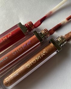 What shade is calling your name? 💄❤️ #SigmaBeauty lippies shades in: 💋 Dazzling 💋 Dapper 💋 Heartfelt Buy 3 and save 20% with code BUY3 at checkout on sigmabeauty.com ❤️ - 📸 @itsme.fatema