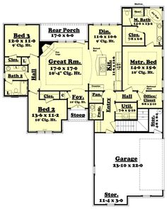 this is the first floor plan for these house plans, which are very large and open