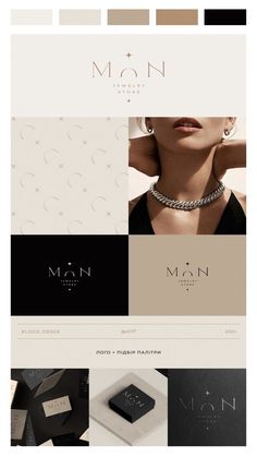 the website design for mon jewelry is clean and modern, with an elegant touch to it