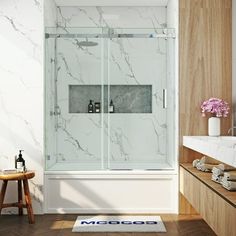 This frameless single sliding shower door pushes and pulls smoothly by MCOCOD, the thick glass offers a luxurious, heavier feel, bringing comfortable and unbreakable safety experience. The combination of double-sided easy-clean glass and elegant hardware accessories, creating a more spacious, open look in your bathroom, make your shower room more elegant and decorative. Easy and quick installation. Single side shower access with reversible installation opening direction. Item Specifications: Siz Black Shower Doors, Shower Sliding Glass Door, Tub Doors, Frameless Shower Doors, Pushes And Pulls, Sliding Shower Door, Frameless Shower, Black Shower, Glass Shower Doors