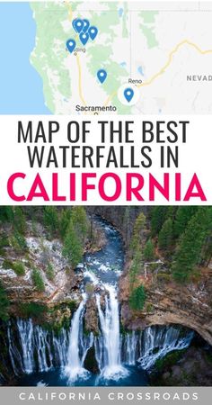 map of the best waterfalls in california