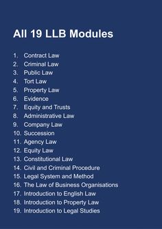 all 19 llb modules for law enforcement