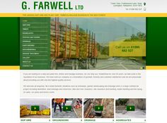 the website page for g farwell ltd