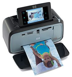 a printer with an image of a baby on it