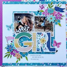 🩷SWEET GIRL 12 x 12 scrapbooking layout blasting through some @cocoa_vanilla_studio 🩷title cut file from @bellablvdllc See if you can find this little boo-boo I made. I accidentally used the 6x8 paper pad from the wrong collection to back my cut file from the 12 x 12 collection. The color palette is different. SMH 🙀😩🥳🤣 You're The Best, Paper Pads, Thing 1 Thing 2, Sweet Girls, Scrapbook Pages, Light Up, Color Palette