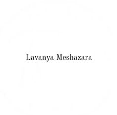 the words lavanya meshazara written in black on a white background