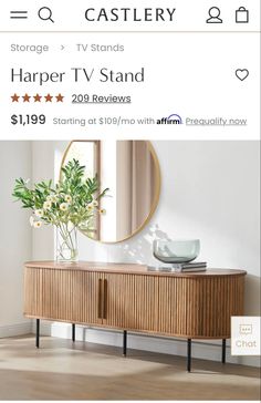 a tv unit on sale for $ 399 99 in the online store, called harper tv unit