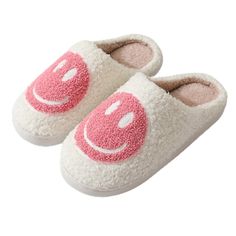 PRICES MAY VARY. Warm and Comfortable, these Pink Smiley Face slippers For women is made of soft plush, soft and durable. The plush upper tightly wraps around your feet, providing warmth and comfort without sweating, keeping your feet relaxed at all times Thick Sole, With Memory Foam Chunky,these Pink Smiley Face for women features a 1.10-inch thick sole, which provides good shock absorption performance; In addition, the sole is engraved with a printed texture to enhance the friction between the Face Pattern, Service Women, Smiling Face, Slippers For Girls, Happy Face, Birthday Gifts For Women, Toe Designs, Mens Slippers, Smile Face