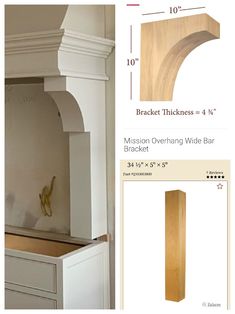 an image of kitchen cabinets with measurements for the backsplash and upper cabinetry