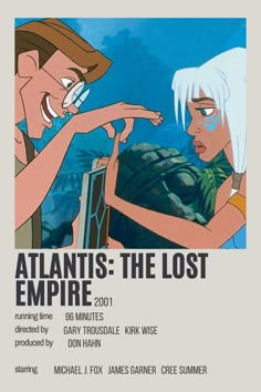 an advertisement for the animated movie's avatar, featuring two people looking at each other