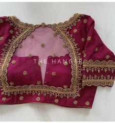 Traditional Saree Blouse Designs, Blouse Back Neck Design, Back Neck Design, Blouse Back Neck, Jump Suits, Zardosi Work, Tassel Blouse