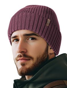 PRICES MAY VARY. 100% Merino Wool Beanie: One size fits all; a unisex wool hat designed for both men and women. Size: 8" high, 8.5" width, 3" cuff width. Merino wool hat weight: 3.5 oz (100g)/piece. Non-Itchy Wool Hat: Made from 100% refined merino wool for a comfortable, non-itchy feel. This beanie is machine washable on a cold cycle to prevent shrinkage. It provides heating, breathability, moisture-wicking, and UV protection, and resists body odor without contributing to micro-plastics. Classi Micro Plastics, Beanie For Men, Warm Winter Hats, Body Odor, Wool Beanie, Wool Hat, Ear Warmers, Knit Hat, Winter Hat