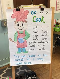 a child's poster with an image of a cook on it