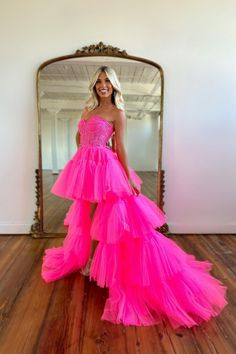 We could custom made 70+ colors & all sizes, if you do not not find the color name listed, pls leave message on special instructions to note the exact color you need. Also custom size is available, if you need your dress customized, pls leave your bust, waist, hips & barefoot height size in the order remark. Thank you. Hot Pink Prom Dresses, Rose Prom Dress, High Low Prom Dresses, Sweetheart Prom Dress, Pink Prom, Sleeveless Gown, A Line Prom Dresses, Pink Prom Dresses