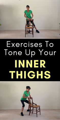 exercises for inner thighs Exercises For Inner Thighs, Thigh Exercises For Women, Chair Exercise, Senior Exercises, Cheesy Macaroni, Toning Exercises, Strength Workouts