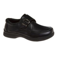 French Toast Toddler Boys' Faux Leather Construction School Shoes. Their easy and elegant buckle closure makes sure your child has an easy time getting these shoes on and off while maintaining a stylish look. This fantastic style will make sure your little boy looks the part every day! Go to school in style with this comfortable and durable pair of shoes. This versatile design it's also suitable to other events like weddings, church and family events. School Uniform Shoes, Boys School Shoes, All Black Shoes, Girls Dress Shoes, Boot Shoes, Aesthetic Boys, Feel Safe, Family Events, School Shoes