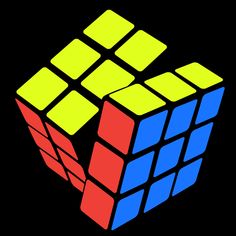 an image of a rubik cube on a black background